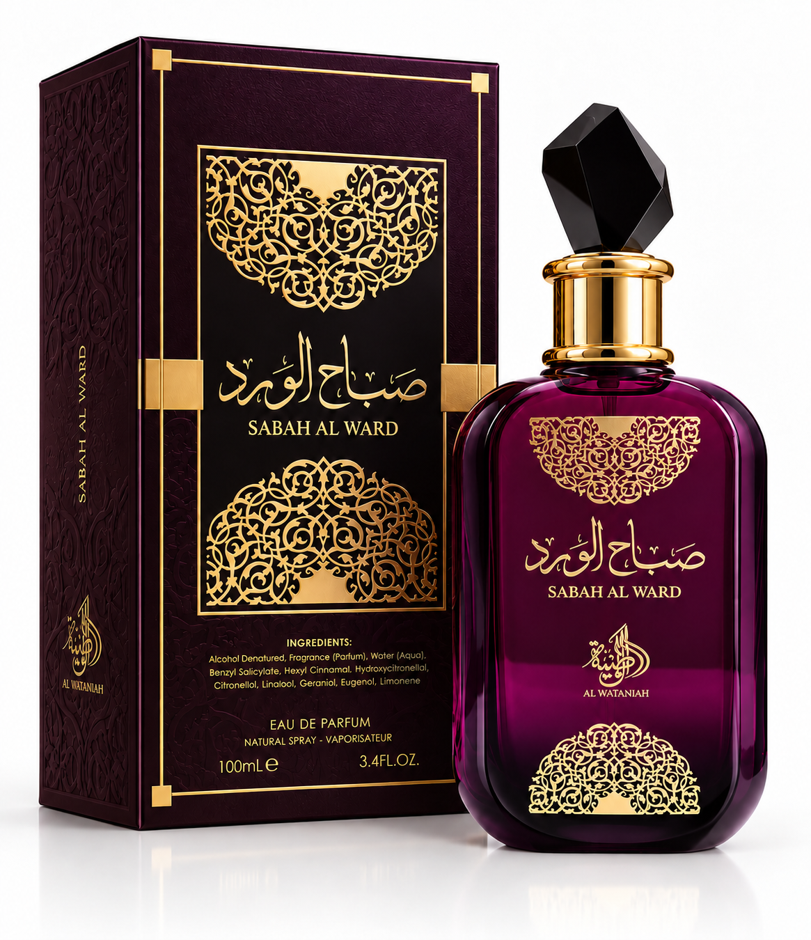 AL WATANIAH SABAH AL WARD, perfume árabe original